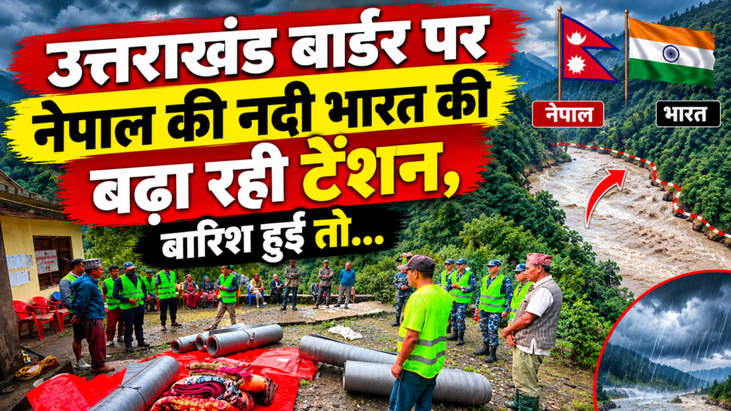 उत्तराखंड बार्डर पर नेपाल की नदी भारत की बढ़ा रही टेंशन, बारिश हुई तो...