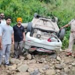 Late Monday evening, a car plunged into a 100-foot-deep ravine in Morni, a hilly area in Panchkula district. Five young men were inside the car.