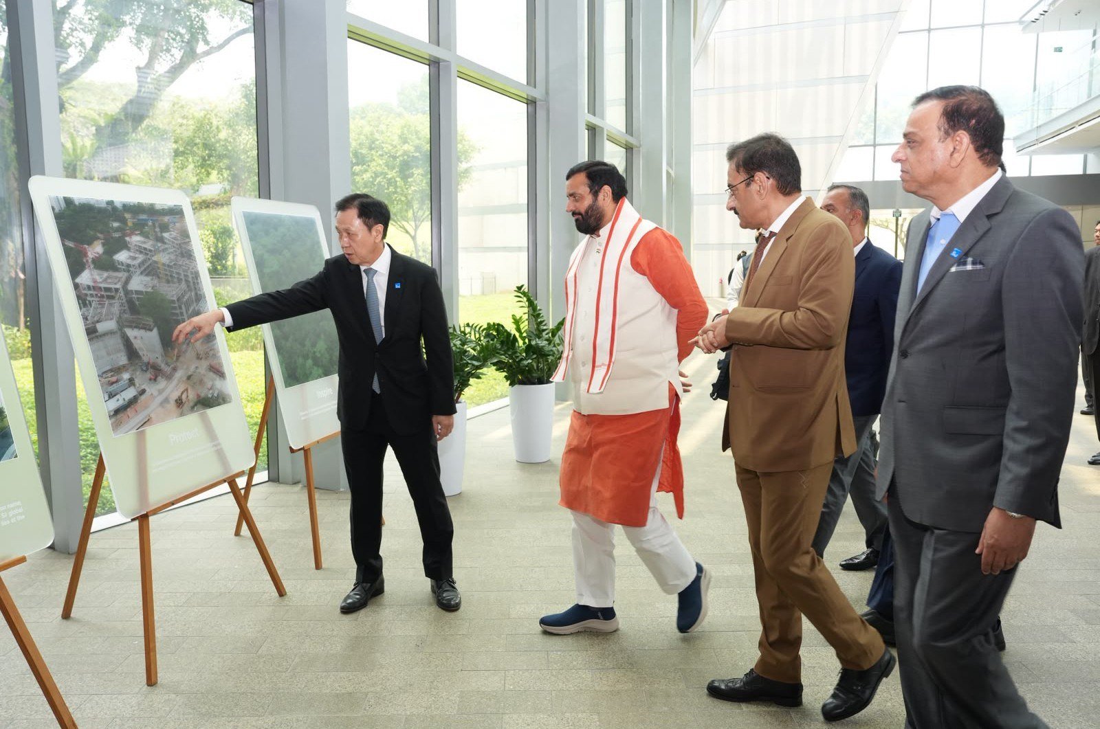 Chief Minister Nayab Singh Saini visited Singapore-based Surbana Jurong.